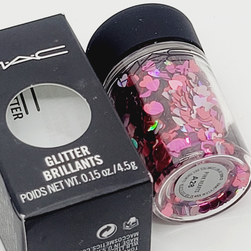 MAC Glitter Brillants Pink Hearts Brand New In Box Full Size
